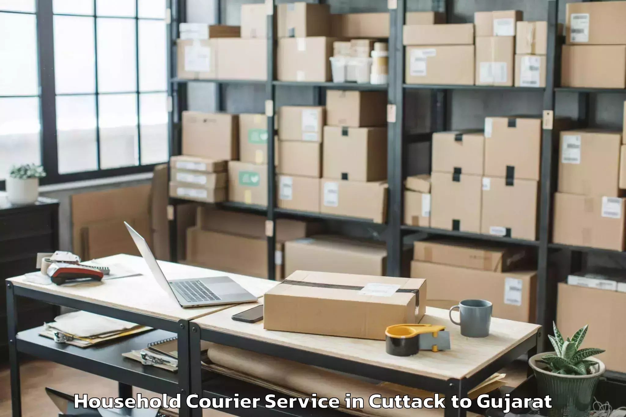 Reliable Cuttack to Gadhada Household Courier